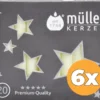6x Müller Kerzen Kerstboomkaars Ivoor (20 stuks)