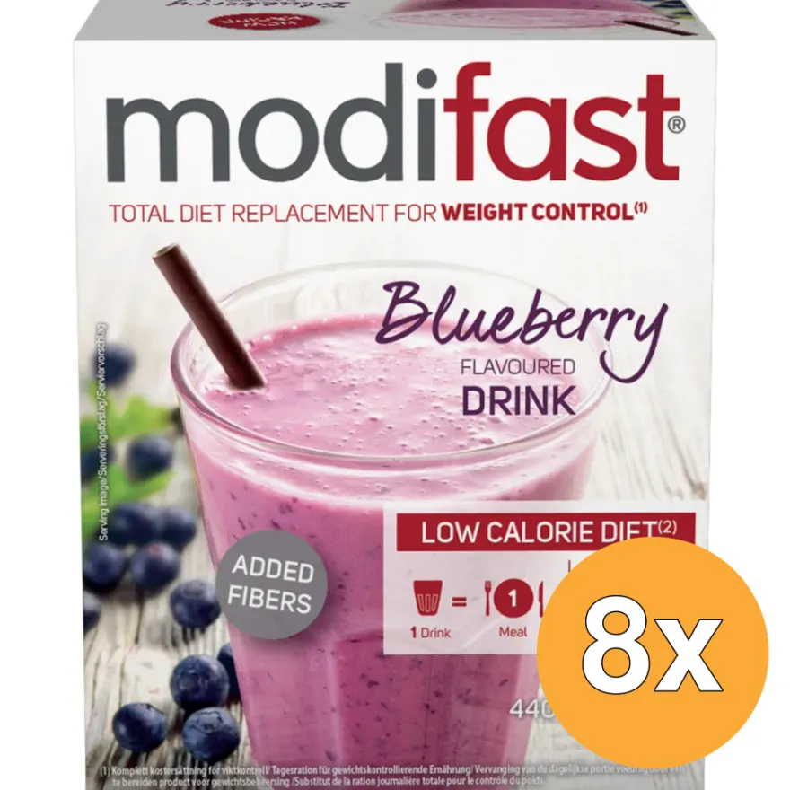 8x Modifast Intensive Milkshake Blueberry (440 gr)