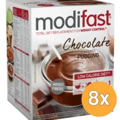 8x Modifast Intensive Pudding Chocolade 8 Zakjes (440 gr)