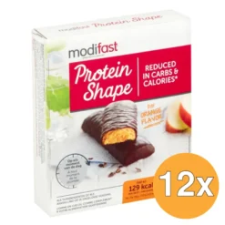 12x Modifast Protein Shape Reep Pure Chocolade/Sinaasappel (6 x 31 gr)