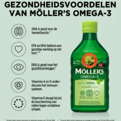 6x Mollers Omega-3 Levertraan Appel (250 ml)