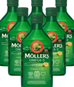 6x Mollers Omega-3 Levertraan Citroen (250 ml)