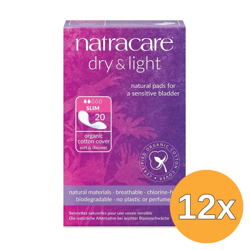 12x Natracare Dry & light pads (20 stuks)