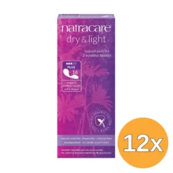 12x Natracare Dry & light plus Incontinentie verband (16 stuks)