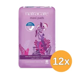 12x Natracare Maandverband nacht (10 stuks)