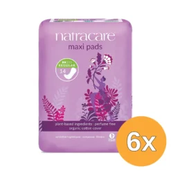 6x Natracare Maandverband normaal (14 stuks)