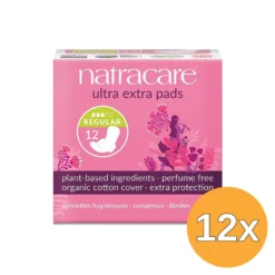12x Natracare Maandverband Ultra Extra Pads Regular (12 stuks)