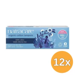 12x Natracare Tampons katoen super+ (20 stuks)