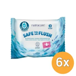 6x Natracare Toiletpapier Vochtig (30 stuks)