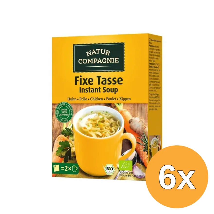6x Natur Compagnie Instant Soup Kip Bio (34 gr)