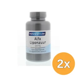 2x Nova Vitae Alfa Liponzuur 300 Mg (60 vega capsules)