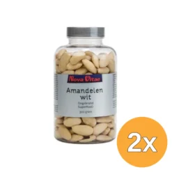 2x Nova Vitae Amandelen Wit Ongebrand Raw (300 gr)