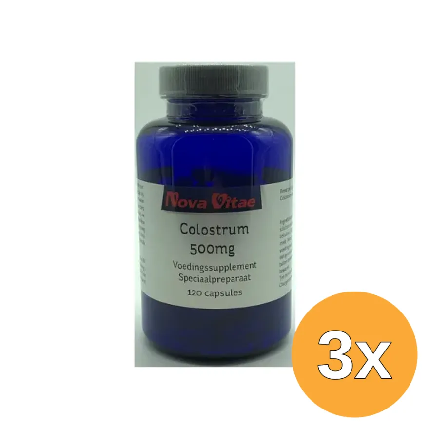 3x Nova Vitae Colostrum 500Mg 40% Igg (120 capsules)