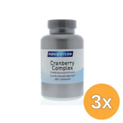 3x Nova Vitae Cranberry D-mannose complex (180 tabletten)