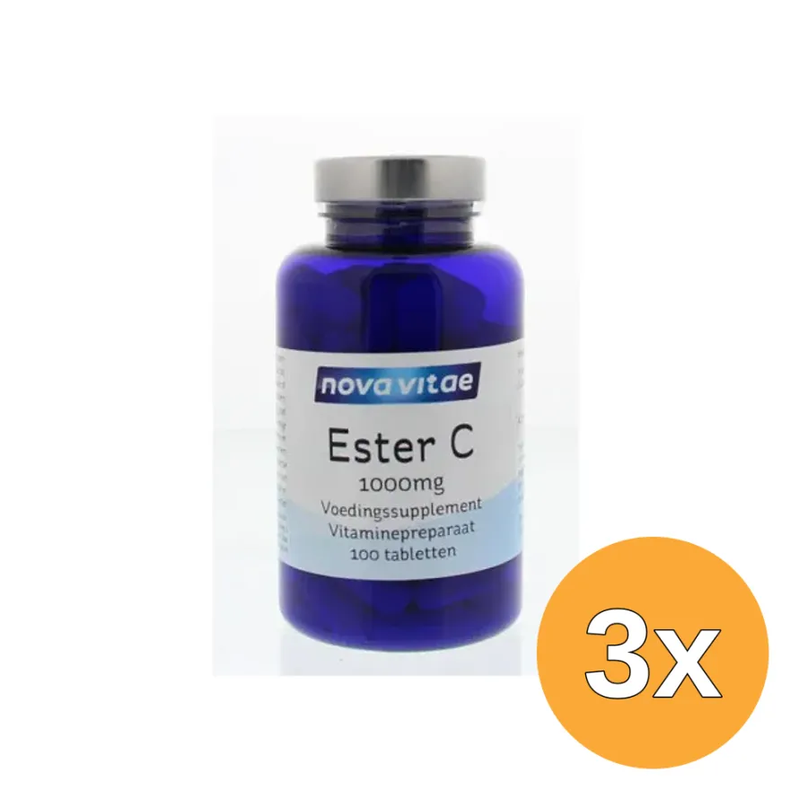 3x Nova Vitae Ester C 1000 mg (100 tabletten)