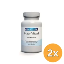 2x Nova Vitae Haar Vitaal Met Keratine (60 capsules)