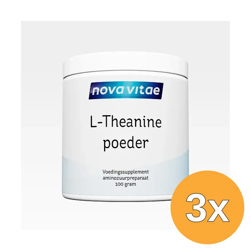 3x Nova Vitae L-Theanine Poeder (100 gr)