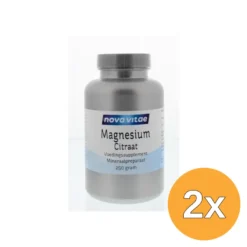 2x Nova Vitae Magnesium Citraat Poeder (250 gr)