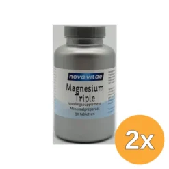 2x Nova Vitae Magnesium citraat bisglycinaat malaat (90 tabletten)