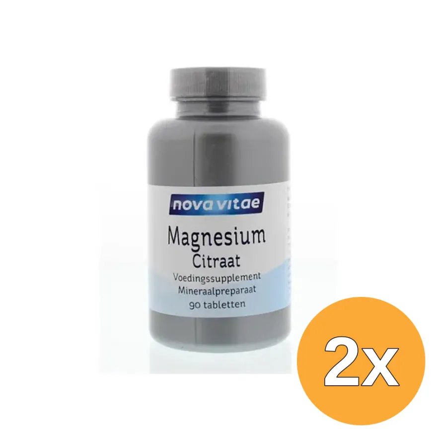 2x Nova Vitae Magnesium citraat (90 tabletten)
