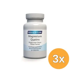 3x Nova Vitae Magnesium Quattro (90 tabletten)