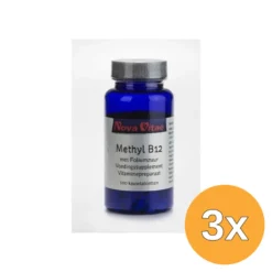 3x Nova Vitae Methyl B12 foliumzuur (100 kauwtabletten)