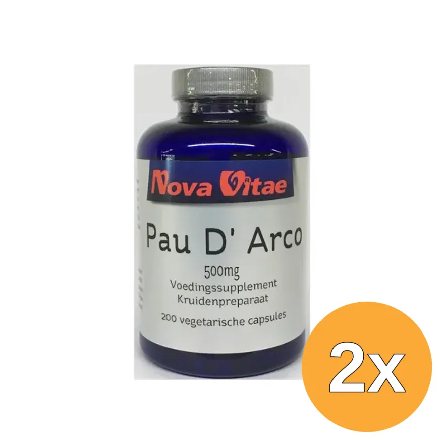 2x Nova Vitae Pau d arco 500 mg extract 5:1 (200 capsules)