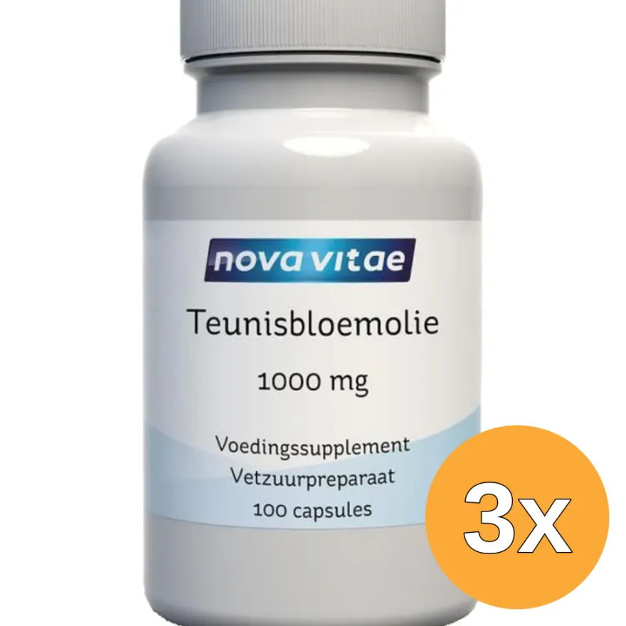 3x Nova Vitae Teunisbloemolie 1000Mg (100 capsules)