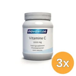 3x Nova Vitae Vitamine C 1000mg (1000 tabletten)