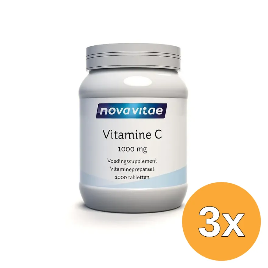 3x Nova Vitae Vitamine C 1000mg (1000 tabletten)