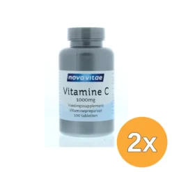 2x Nova Vitae Vitamine C 1000 mg (100 tabletten)