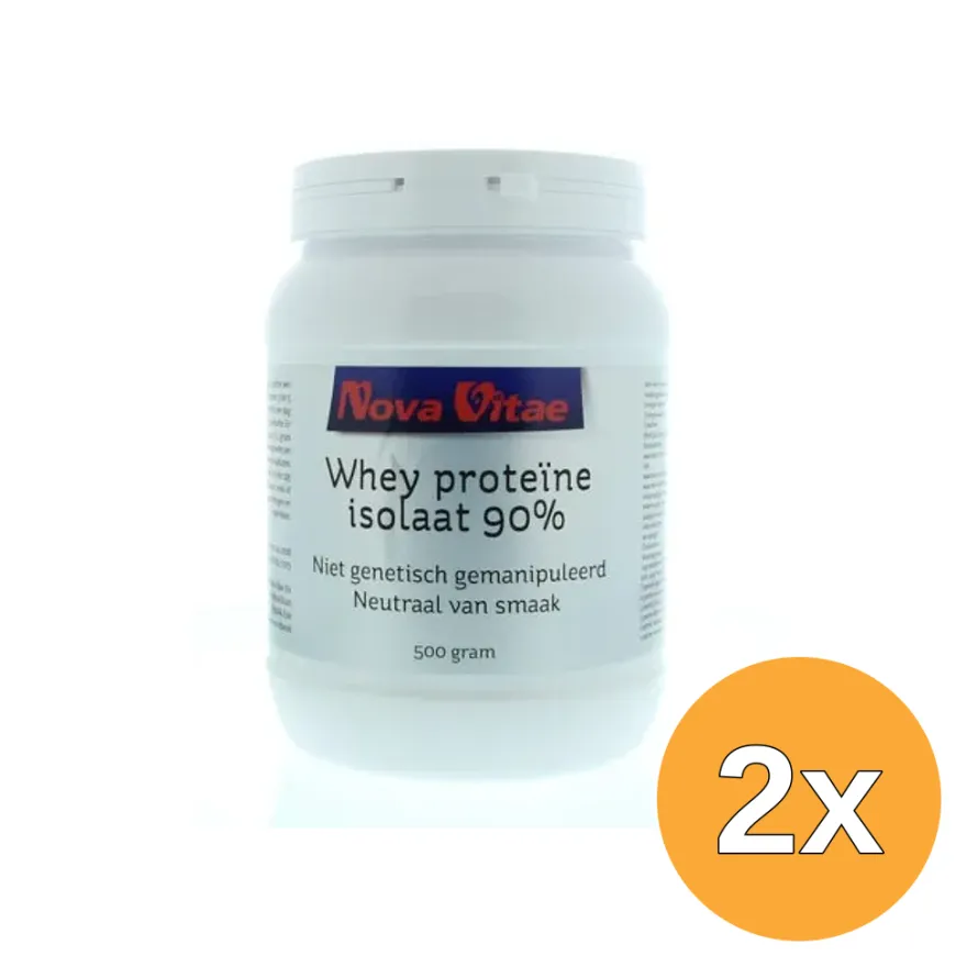 2x Nova Vitae Whey proteine isolaat 90% (500 gr)