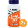 2x Now Acetyl L-Carnitine 500 mg (50 vega capsules)