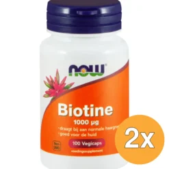 2x Now Biotine 1000 mcg (100 vega capsules)