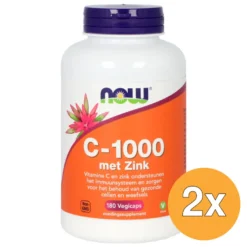 2x Now C-1000 met Zink (180 vega capsules)