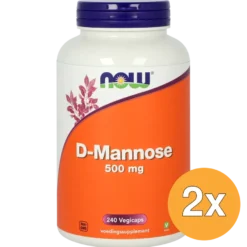 2x Now D-Mannose 500mg (240 vega capsules)