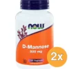 2x Now D Mannose 500 mg (120 vega capsules)