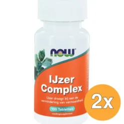 2x Now IJzer complex (100 tabletten)