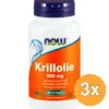 3x Now Krillolie 500 Mg (60 softgels)