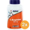 2x Now L-Arginine 500 mg (100 capsules)