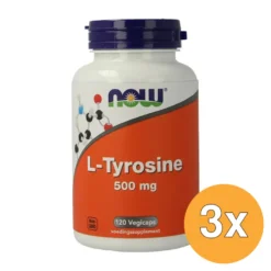3x Now L-Tyrosine 500mg (120 vega capsules)