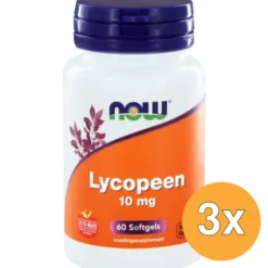 3x Now Lycopeen 10 mg (60 softgels)