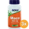 3x Now Maca 500 mg (100 vega capsules)