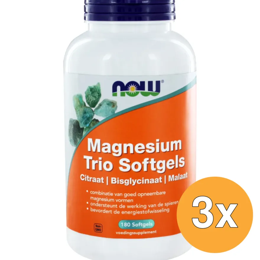 3x Now Magnesium trio (180 softgels)