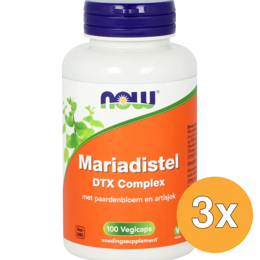 3x Now Mariadistel DTX Complex (100 vega capsules)