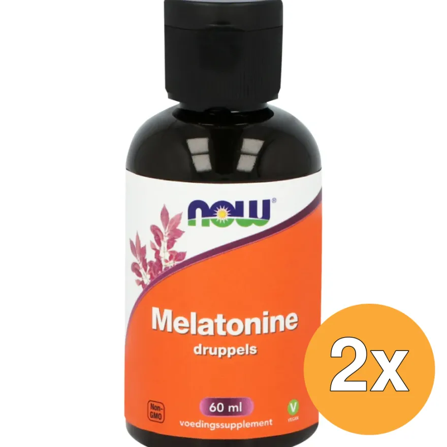 2x Now Melatonine 149 mcg Druppels (60 ml)