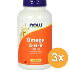 3x Now Omega 3-6-9 1000Mg (250 softgels)
