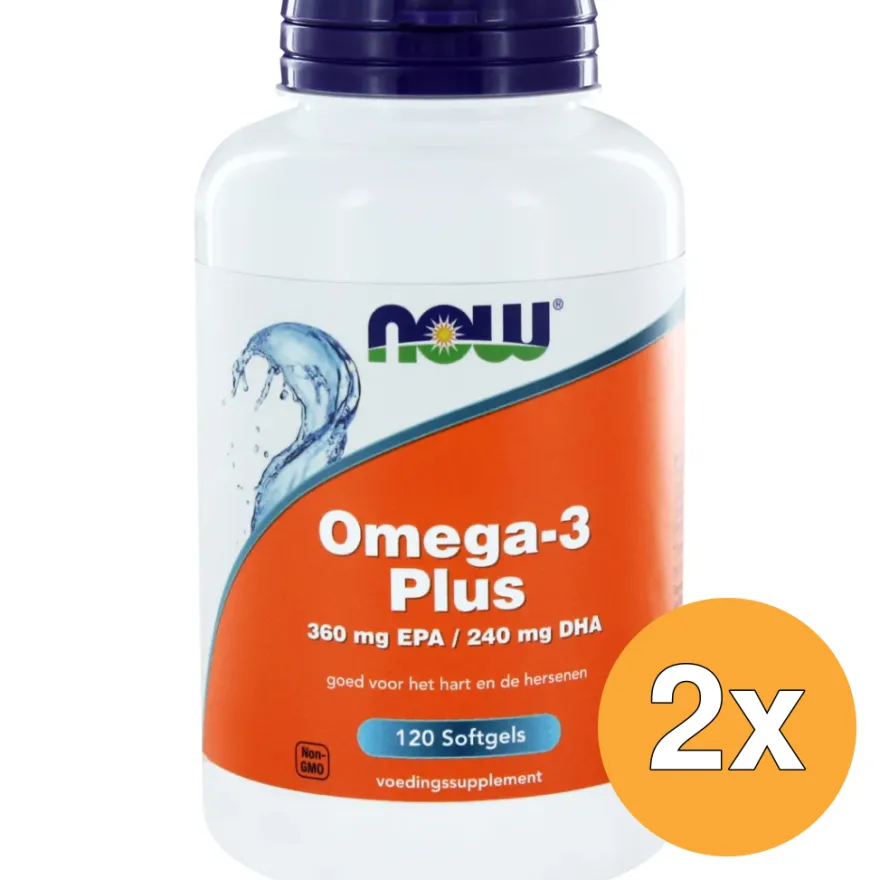 2x Now Omega-3 Plus 360 Mg Epa 240 Mg Dha (120 softgels)