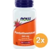 2x Now Pantotheenzuur 500 mg (100 vega capsules)