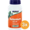 3x Now Selenium gistvrij 200 mcg (90 vega capsules)